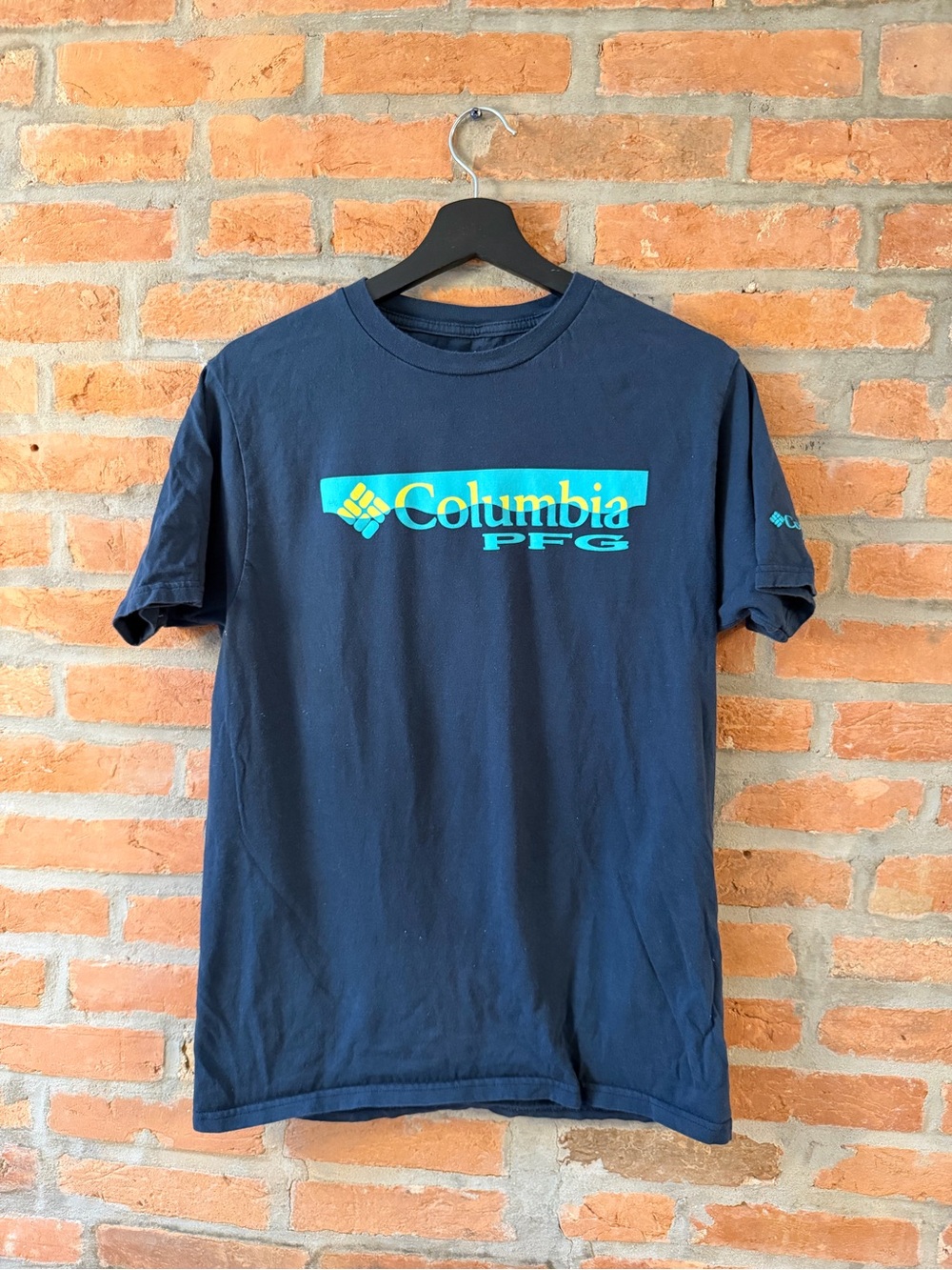 Columbia PFG Navy Short Sleeve Logo Tee
